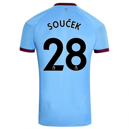 Fotballdrakt West Ham United Tomas Soucek 28 Bortetrøye 2020-2021 Kortermet